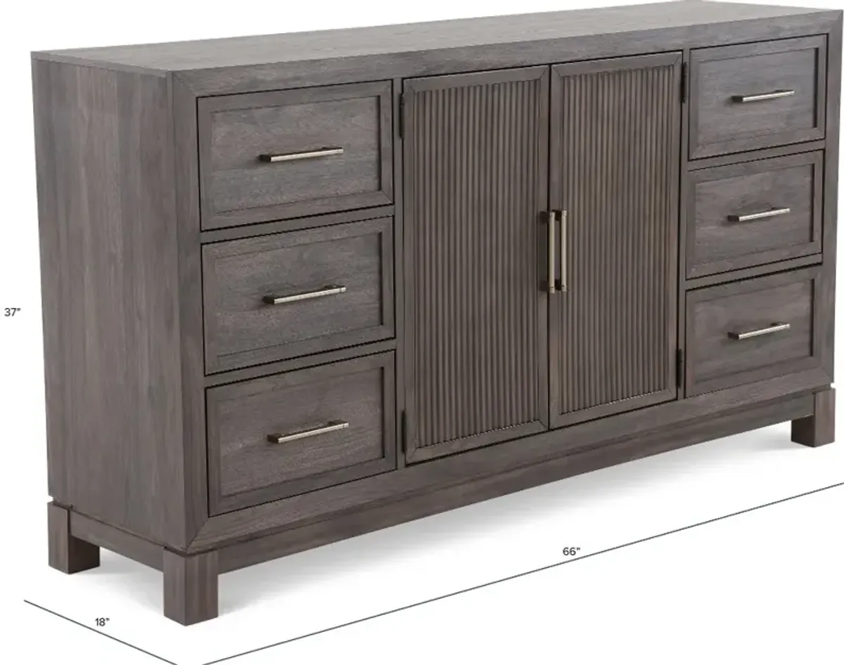 Modern Edge Brown Dresser