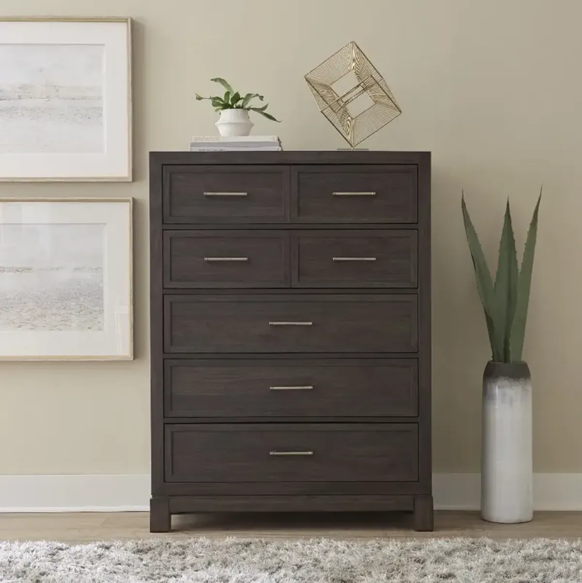 Modern Edge Brown Chest of Drawers