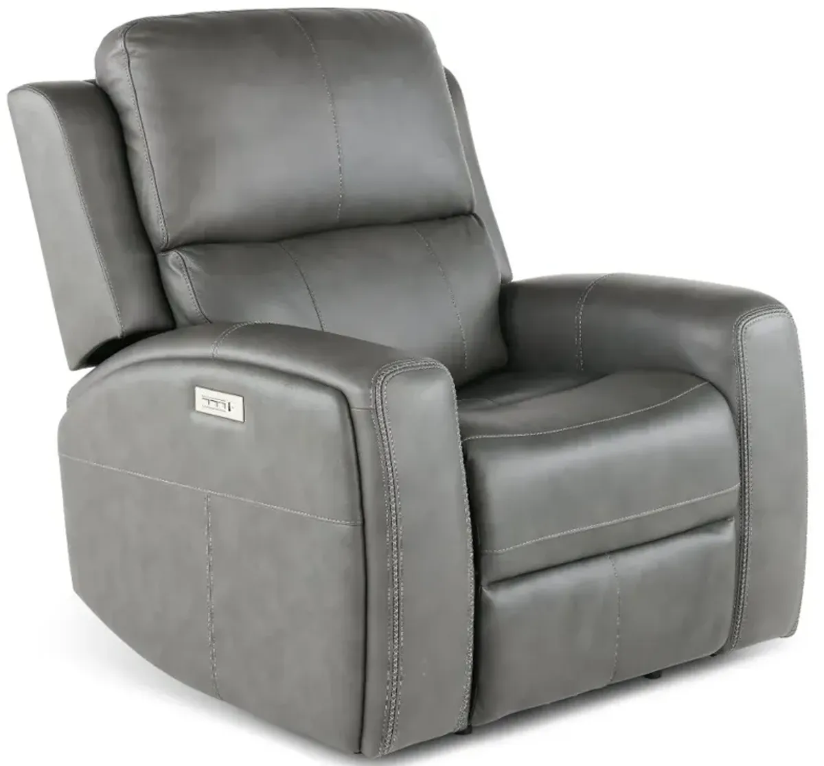 Linden Charcoal Power Recliner with Power Headrest