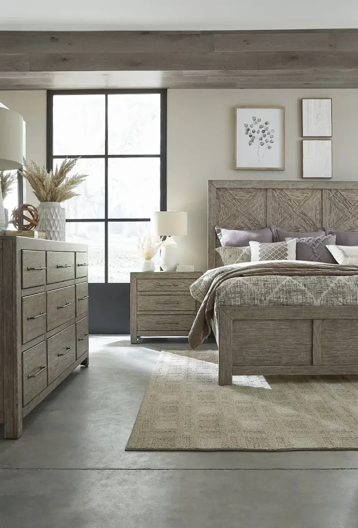 Skyview Gray Queen Bed