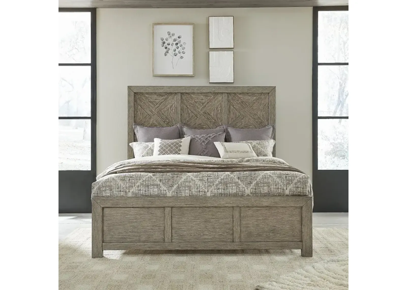 Skyview Gray King Bed