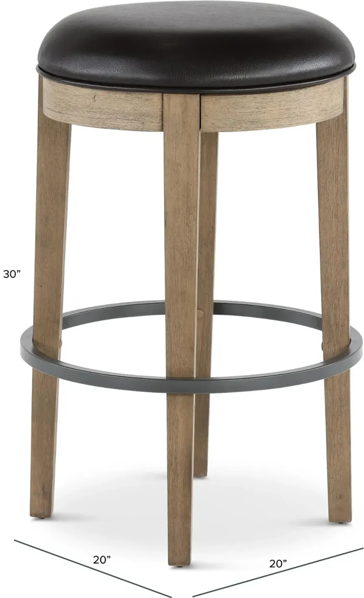 Benton Brown Backless Bar Stool