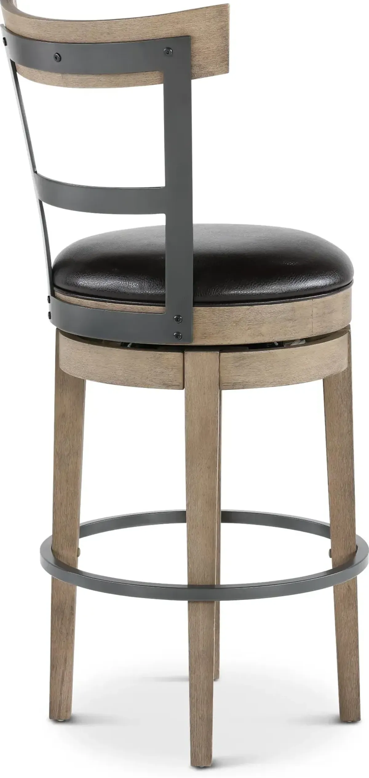 Benton Brown Bar Stool with Backrest