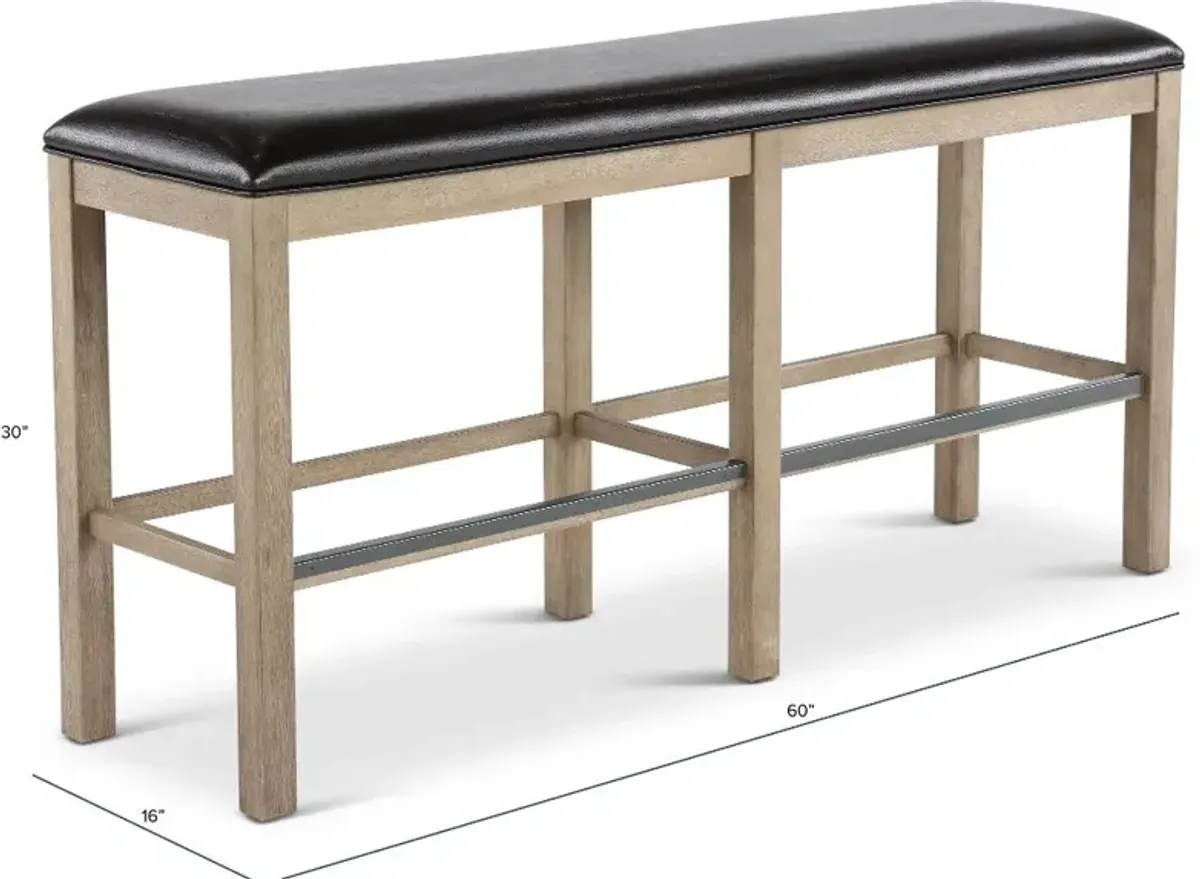 Benton Brown Bar Height Dining Bench