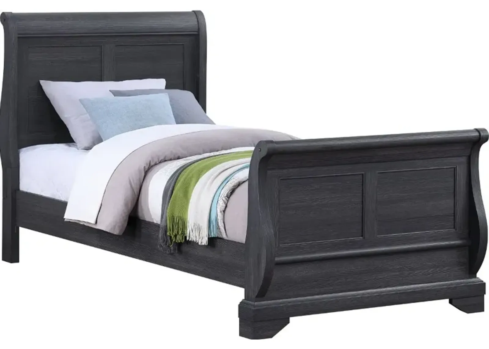 Everton Gray Twin Sleigh Bed