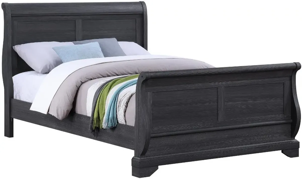 Everton Gray Full Sleigh Bed