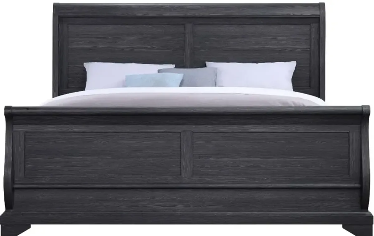 Everton Gray King Sleigh Bed