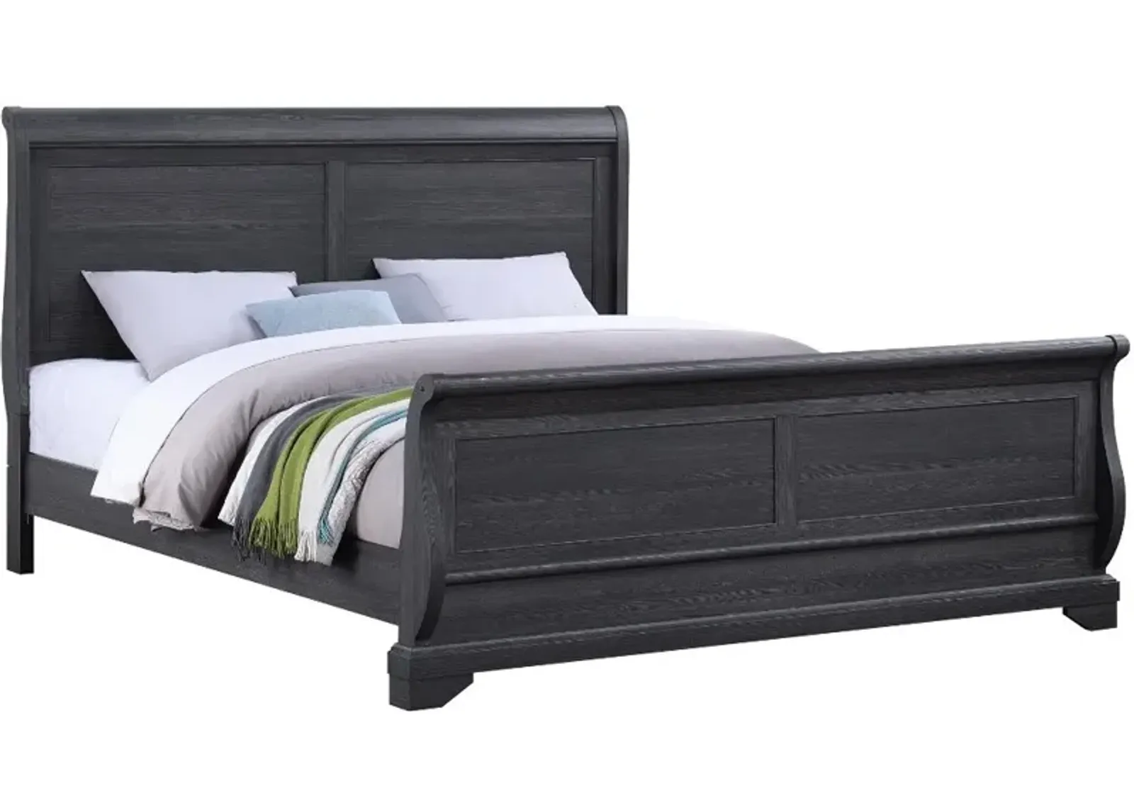 Everton Gray King Sleigh Bed