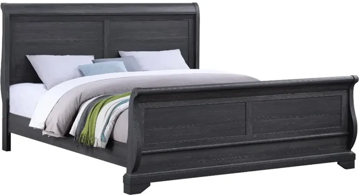 Everton Gray King Sleigh Bed