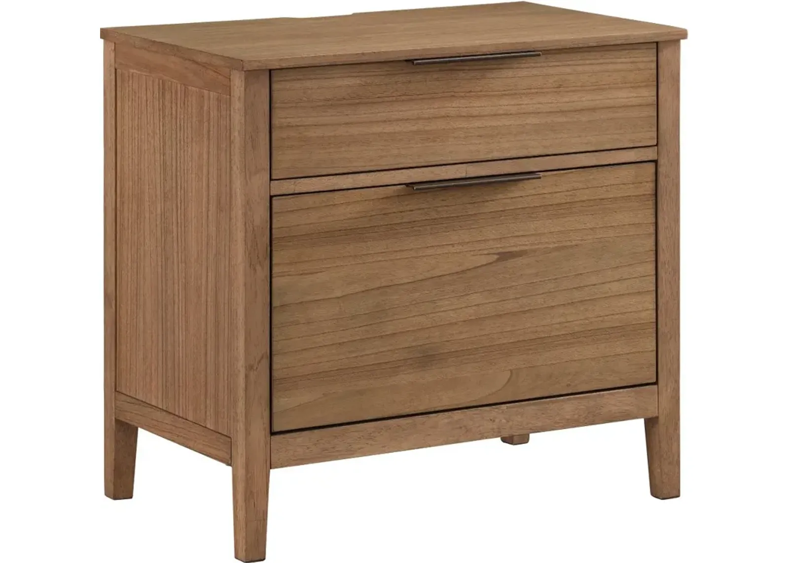 Cyrus Almond Brown 2-Drawer Nightstand