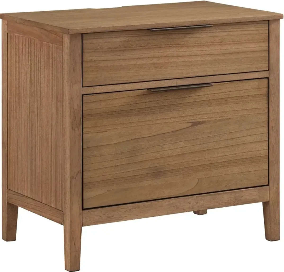 Cyrus Almond Brown 2-Drawer Nightstand