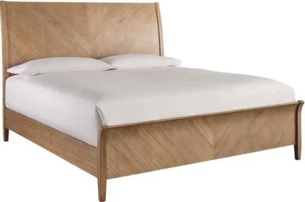 Cyrus Almond Brown Queen Sleigh Bed