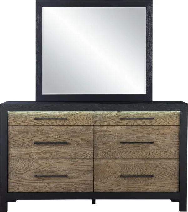 Your House Black and Oak Dresser