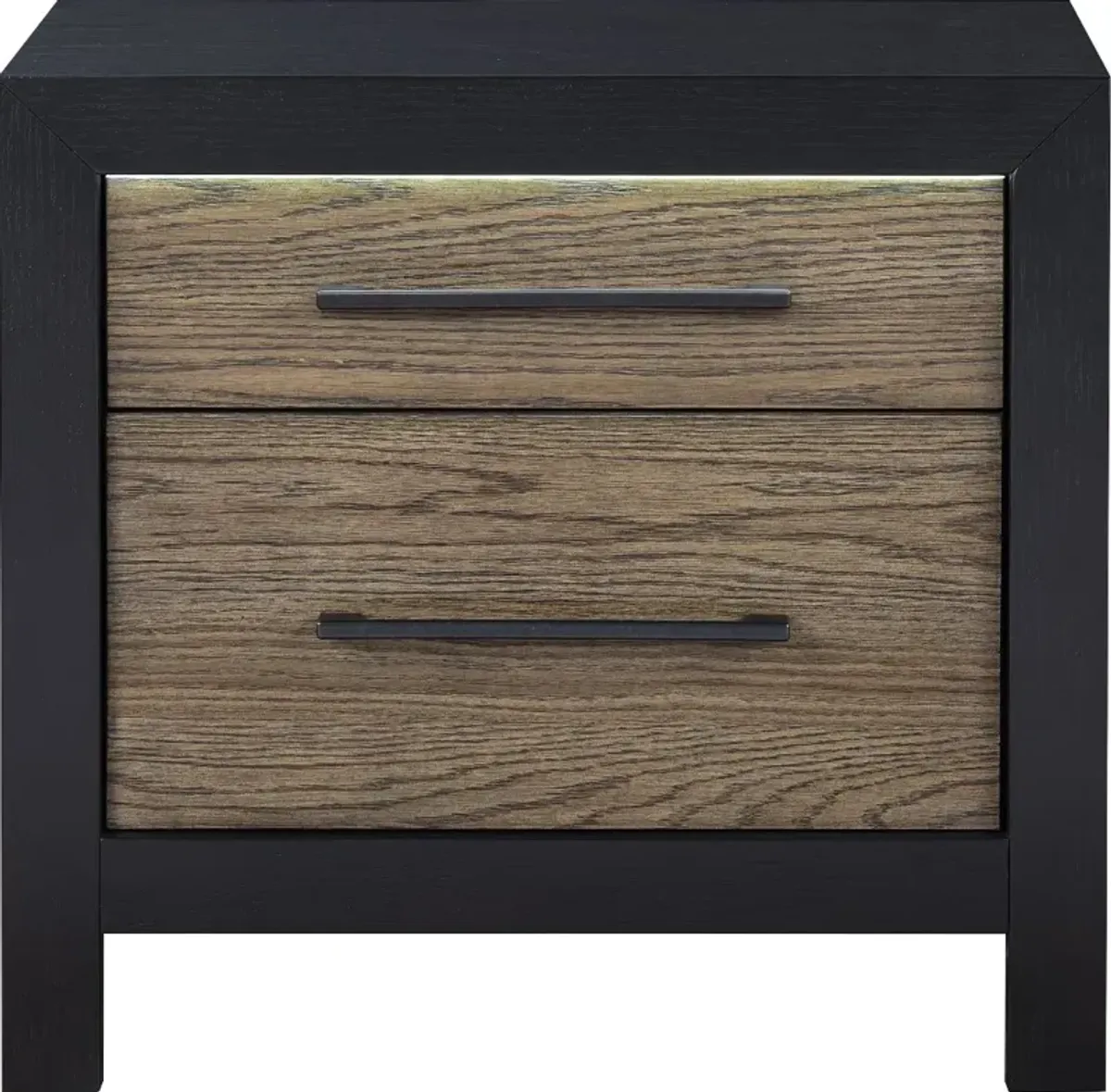 Your House Black and Oak Nightstand