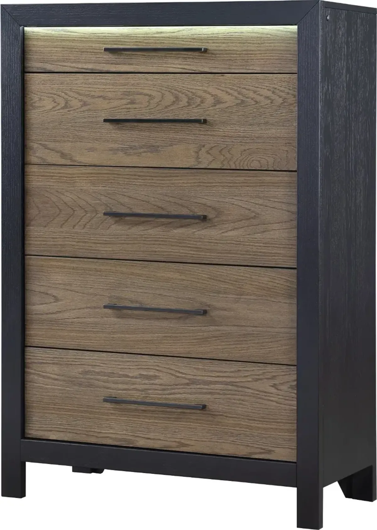 Your House Black and Oak Chest of Drawers