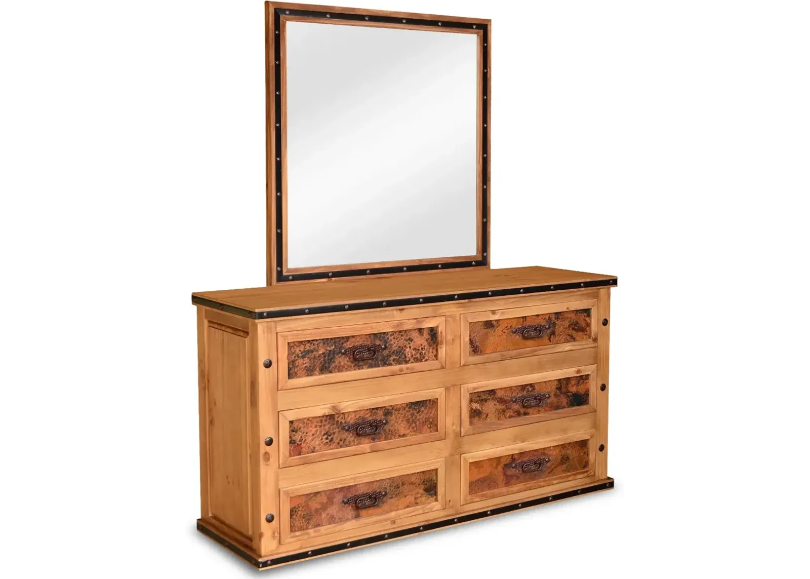 Santa Clara Natural Pine and Copper Dresser