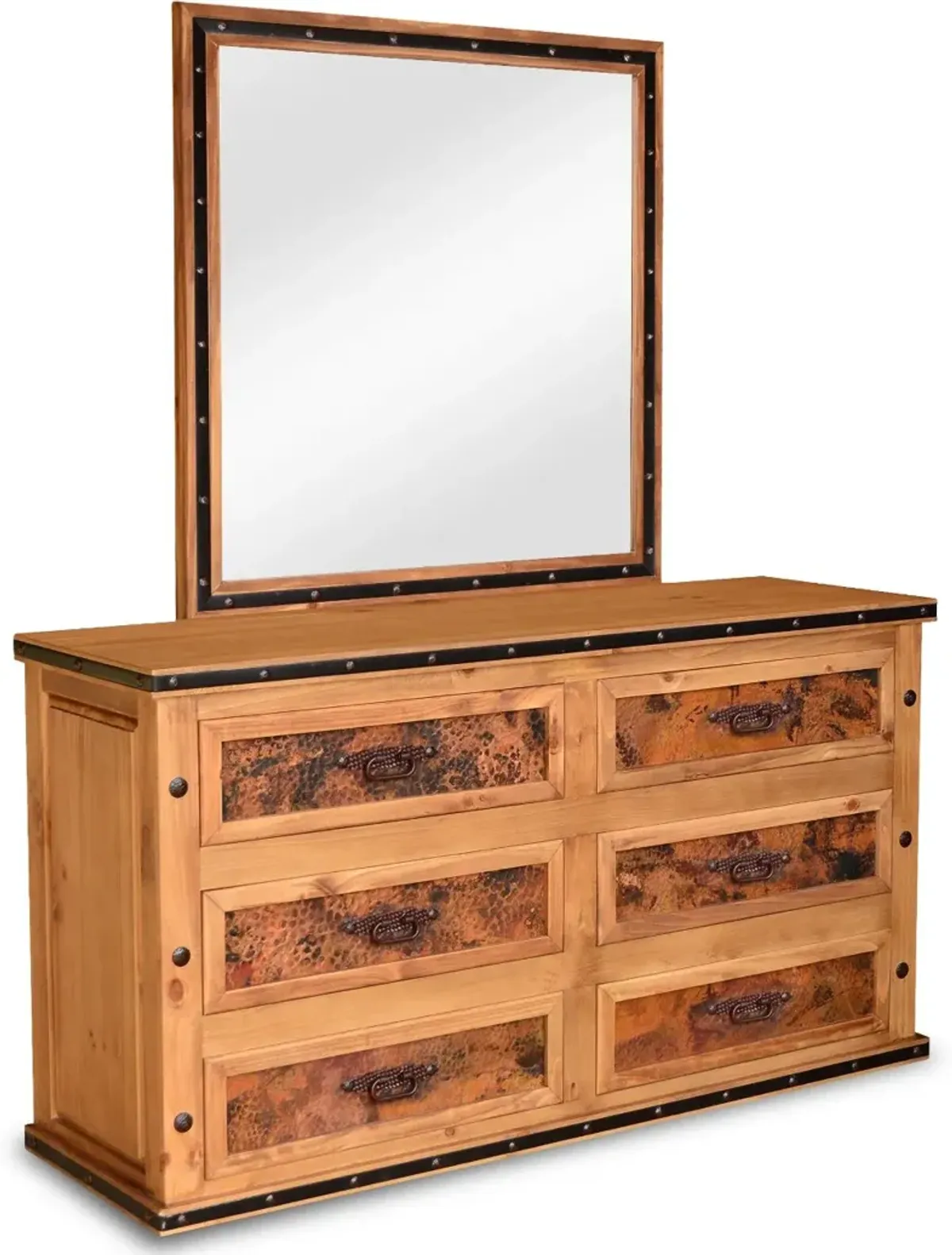 Santa Clara Natural Pine and Copper Dresser