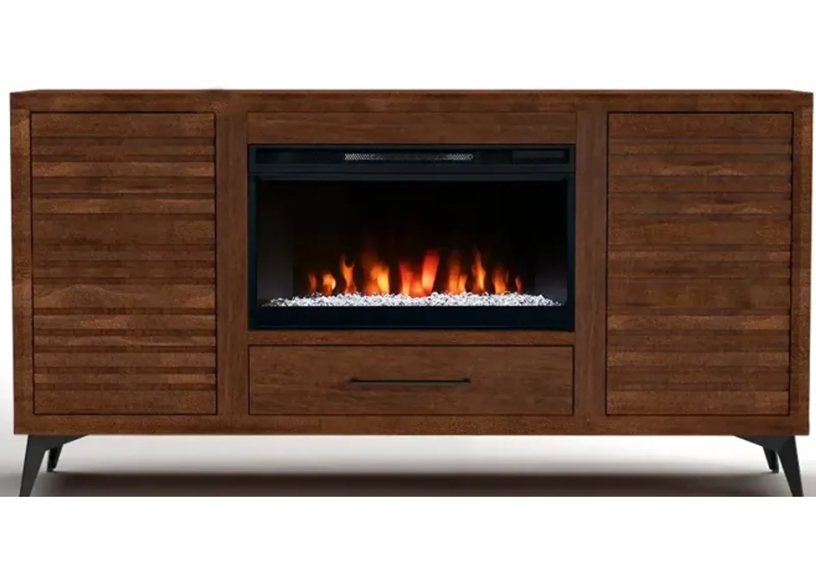 Malibu Bourbon Brown 64" Fireplace TV Stand