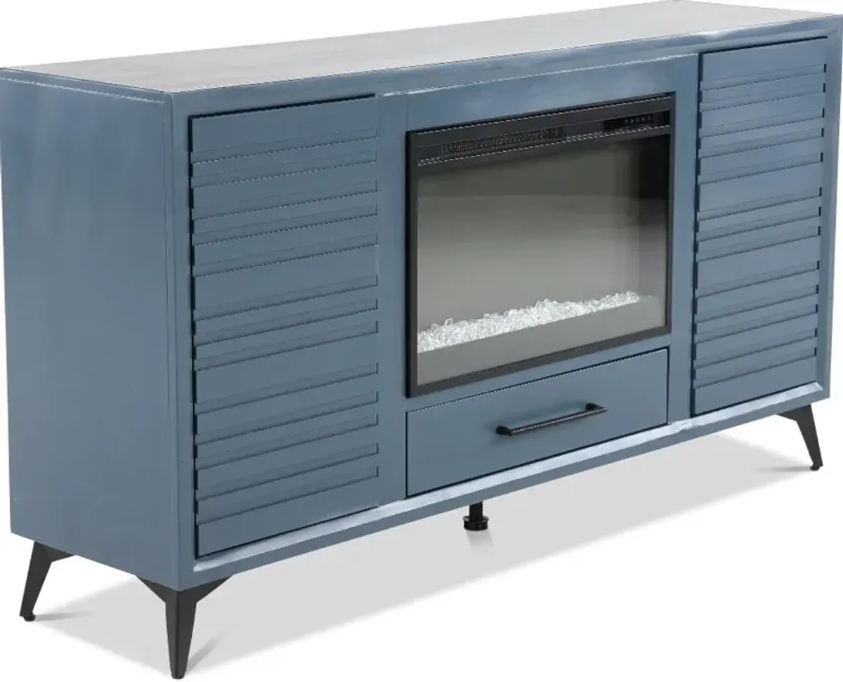 Malibu Blue 64" Fireplace TV Stand