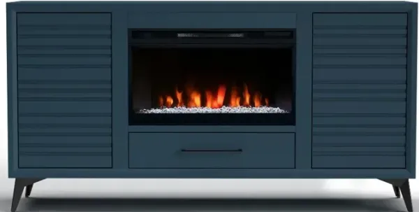 Malibu Blue 64" Fireplace TV Stand