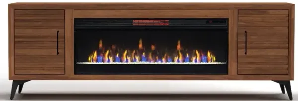 Malibu Brown 78" Fireplace TV Stand