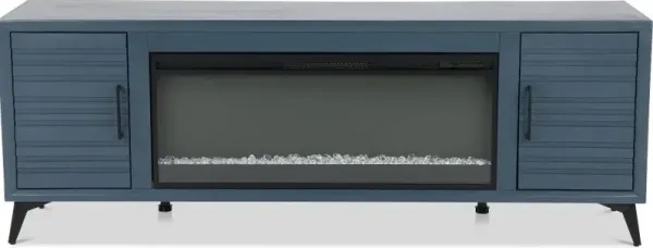 Malibu Blue 78" Fireplace TV Stand