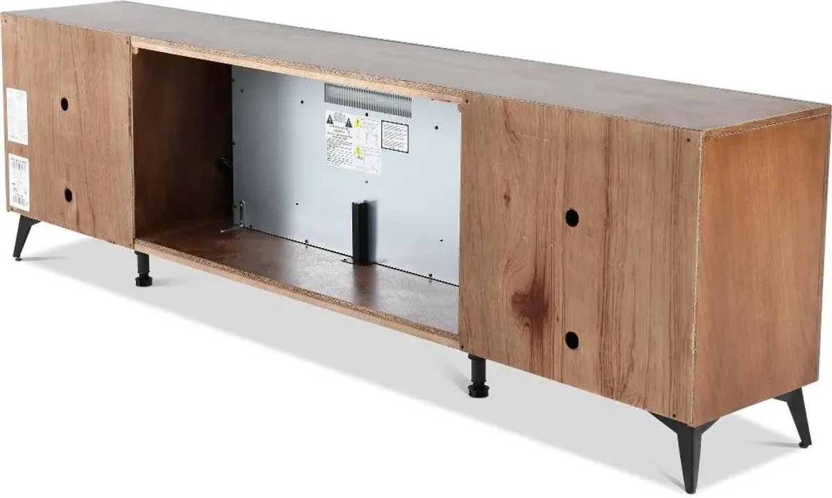 Malibu Brown 95" Fireplace TV Stand