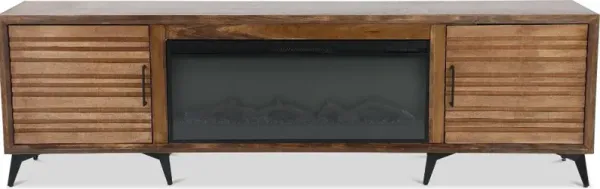 Malibu Brown 95" Fireplace TV Stand