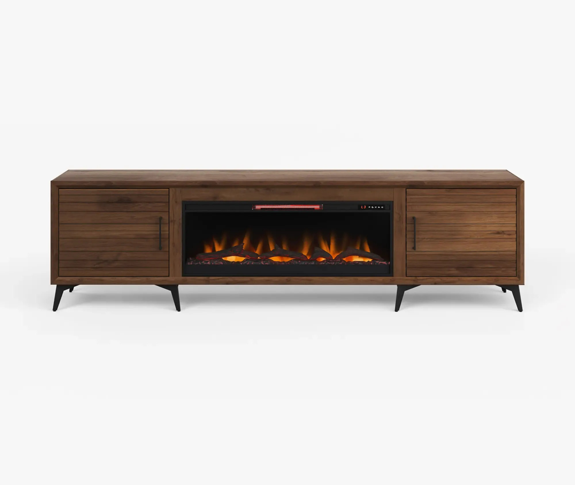 Malibu Bourbon Brown 95" Fireplace TV Stand