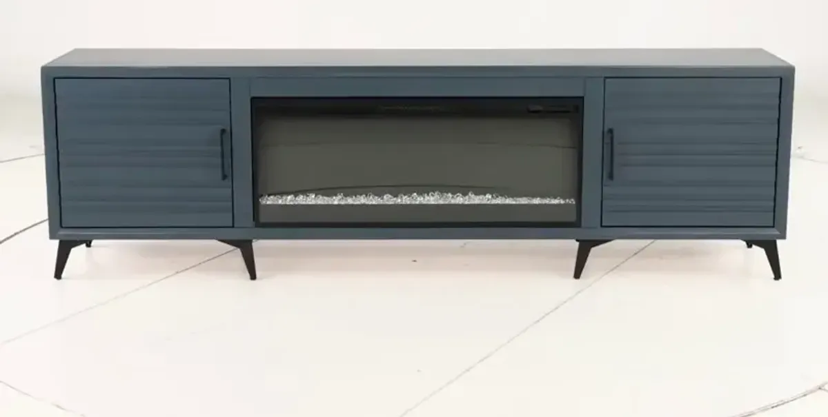 Malibu Blue 95" Fireplace TV Stand