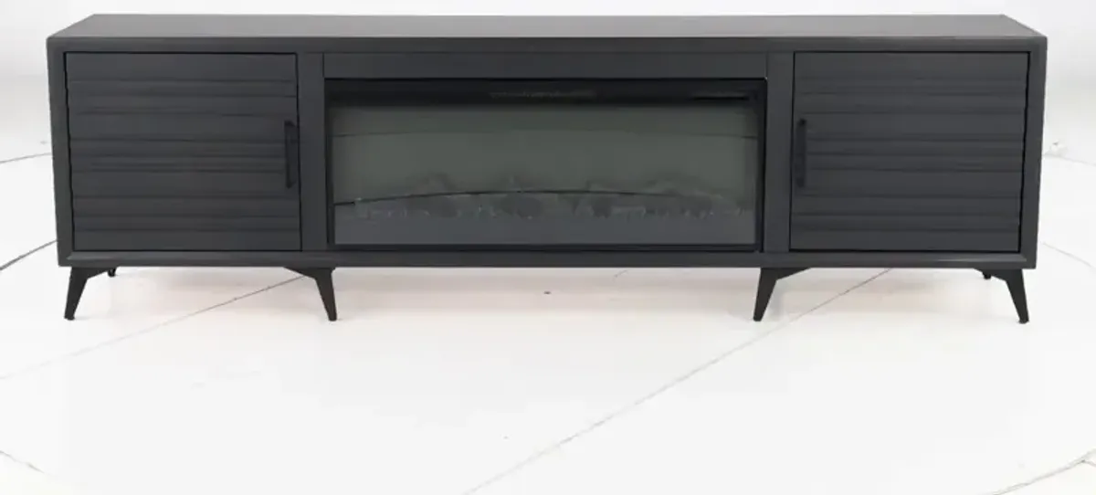 Malibu Black 95" Fireplace TV Stand