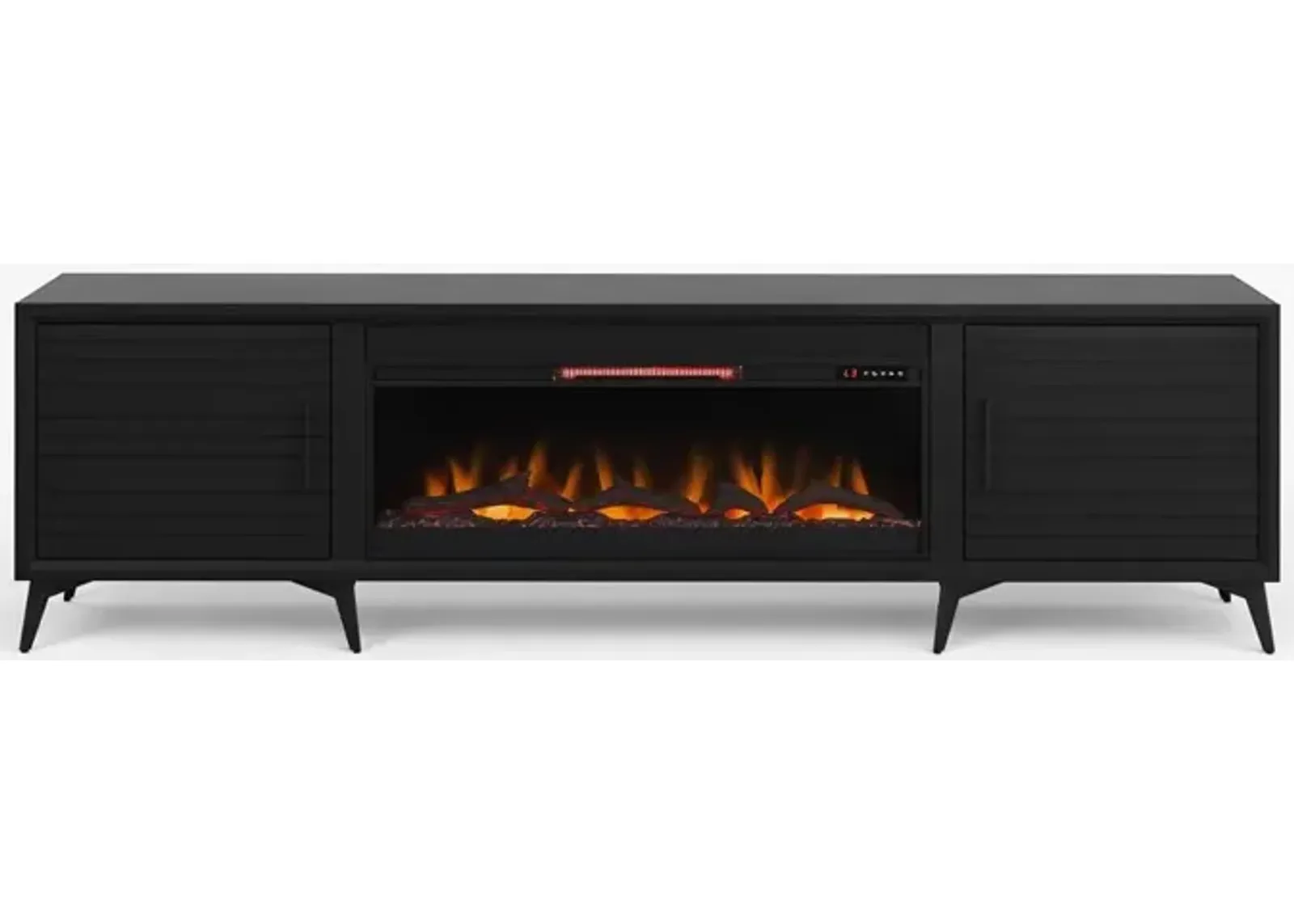 Malibu Black 95" Fireplace TV Stand