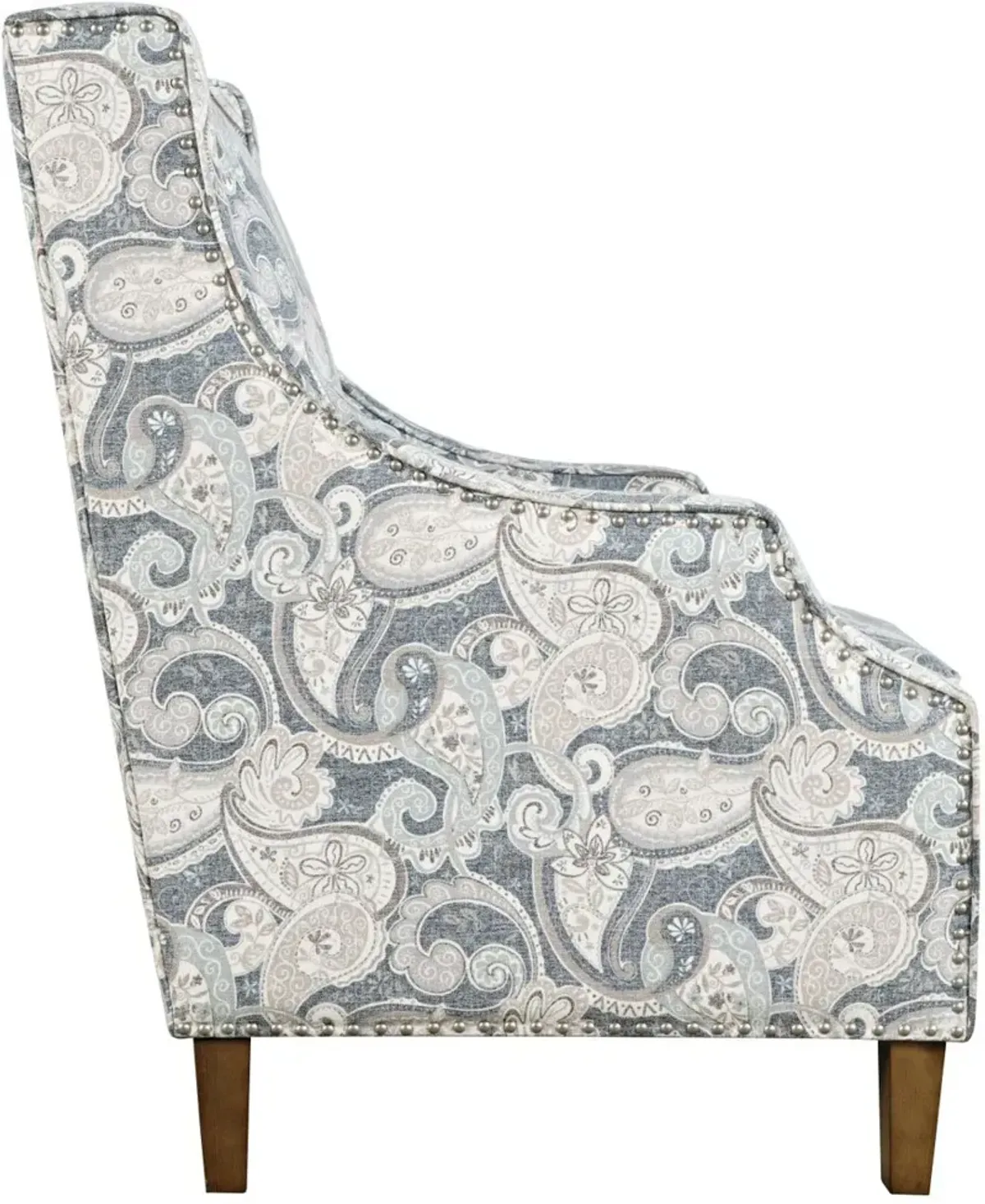 Duval Paisley Denim Accent Chair