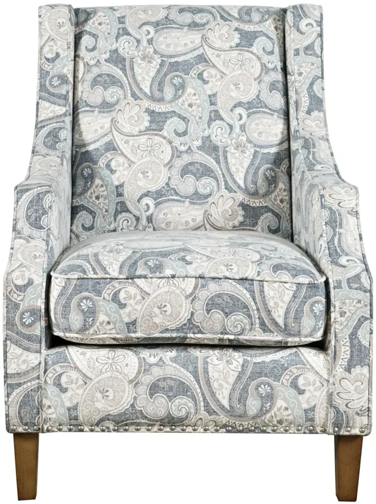 Duval Paisley Denim Accent Chair