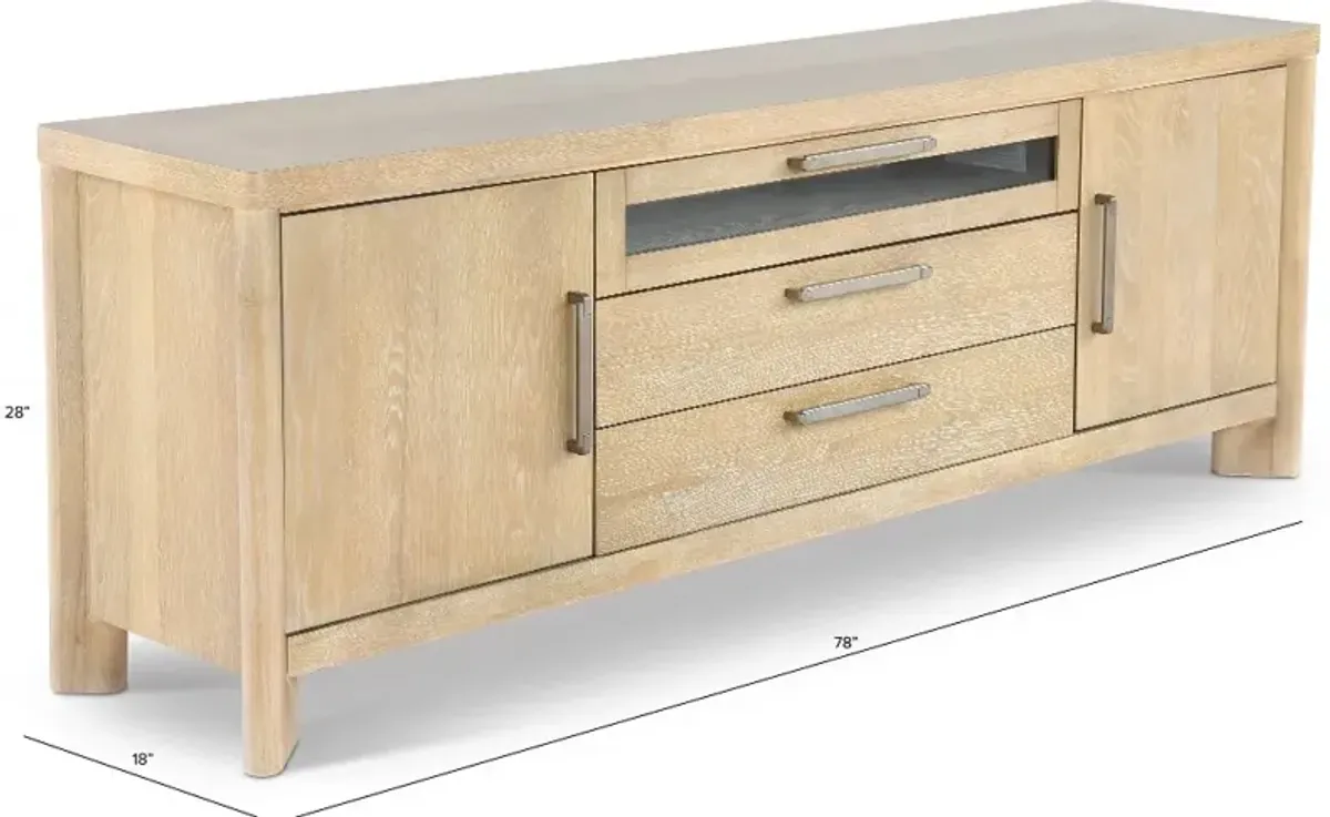 Pacific Grove 78" Sandstone Brown TV Stand