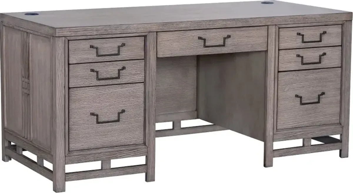 Fusion Gray Executive Desk