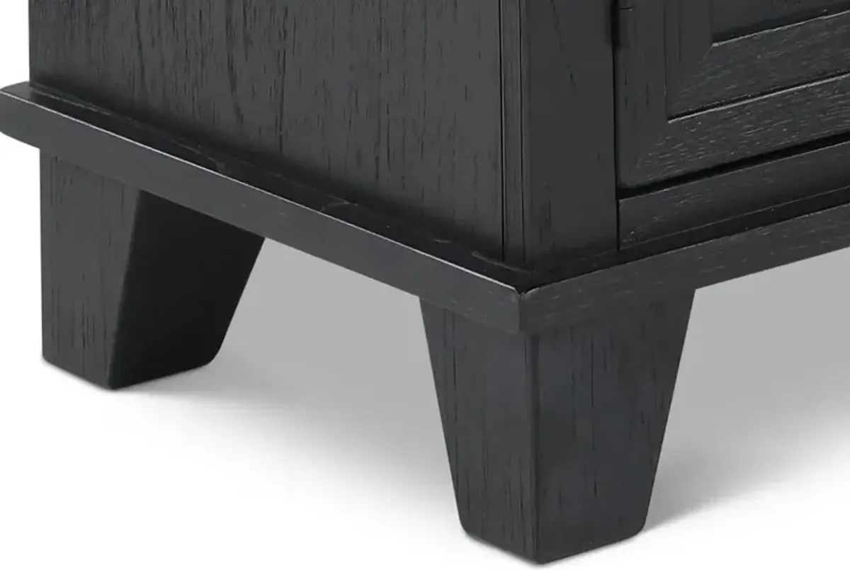 Adrian 66" Black Fireplace TV Stand