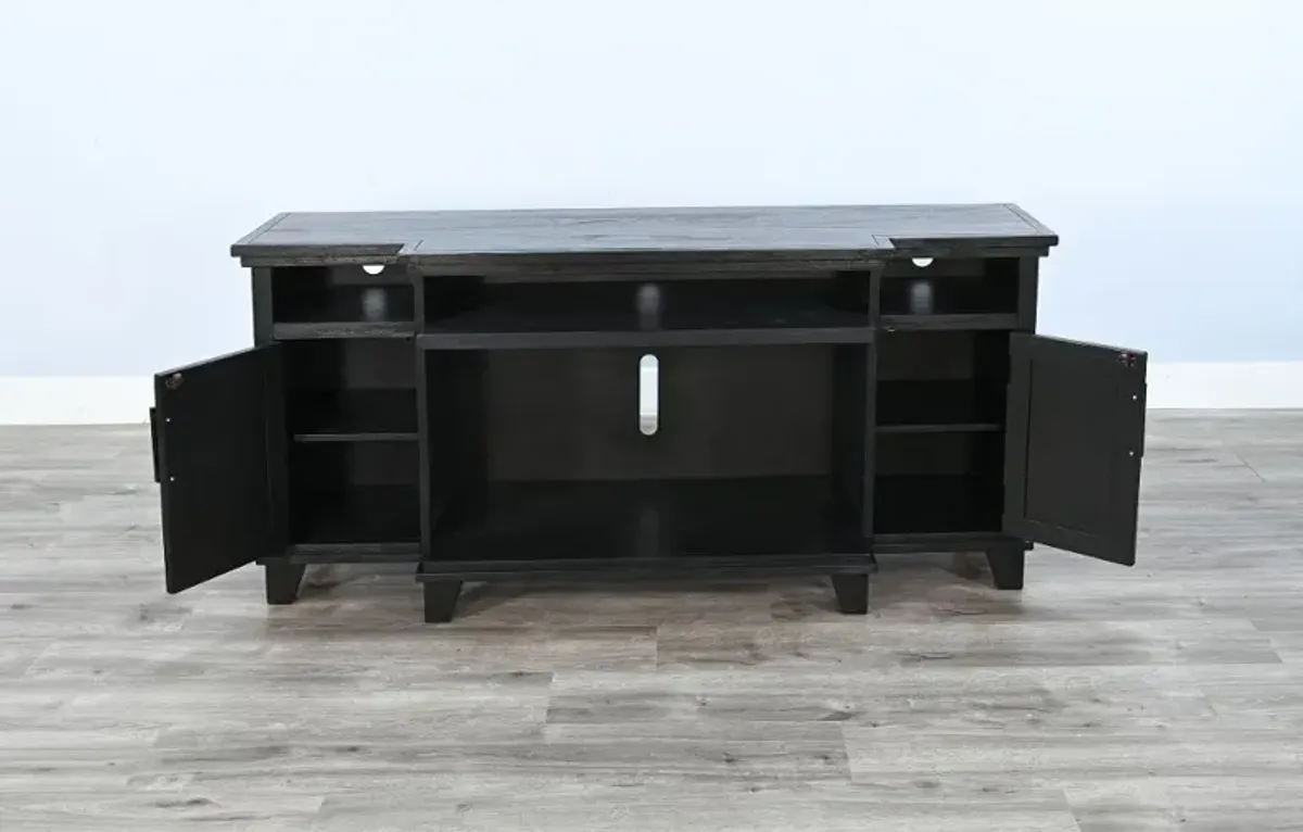 Adrian 66" Black Fireplace TV Stand