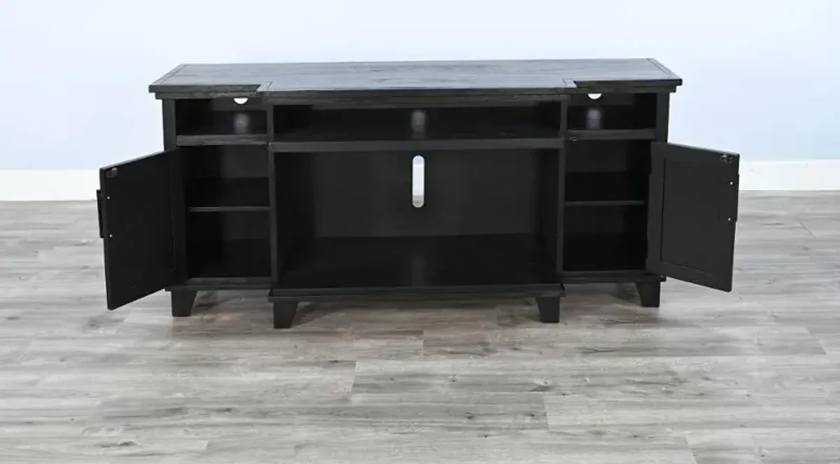 Adrian 66" Black Fireplace TV Stand