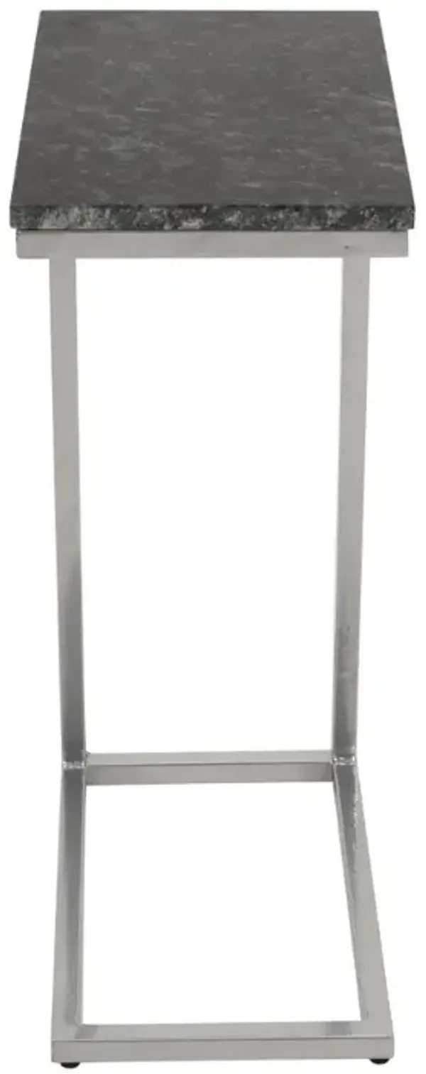 Nero Black Marble C-Shaped Side Table