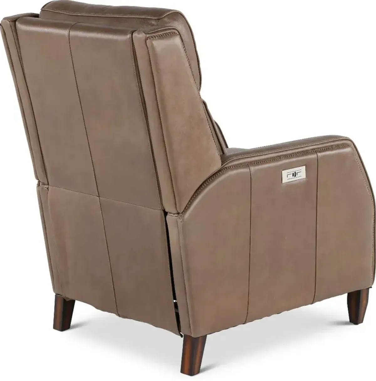 Bourbon Street Seal Dark Brown Leather Power Recliner