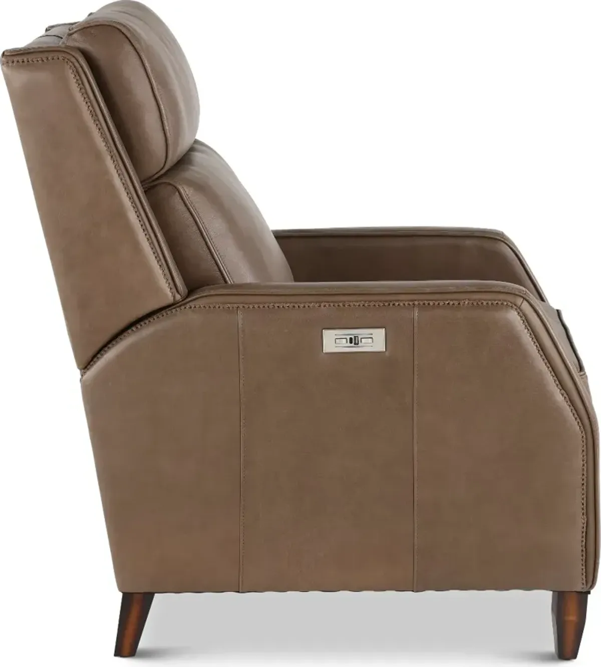 Bourbon Street Seal Dark Brown Leather Power Recliner