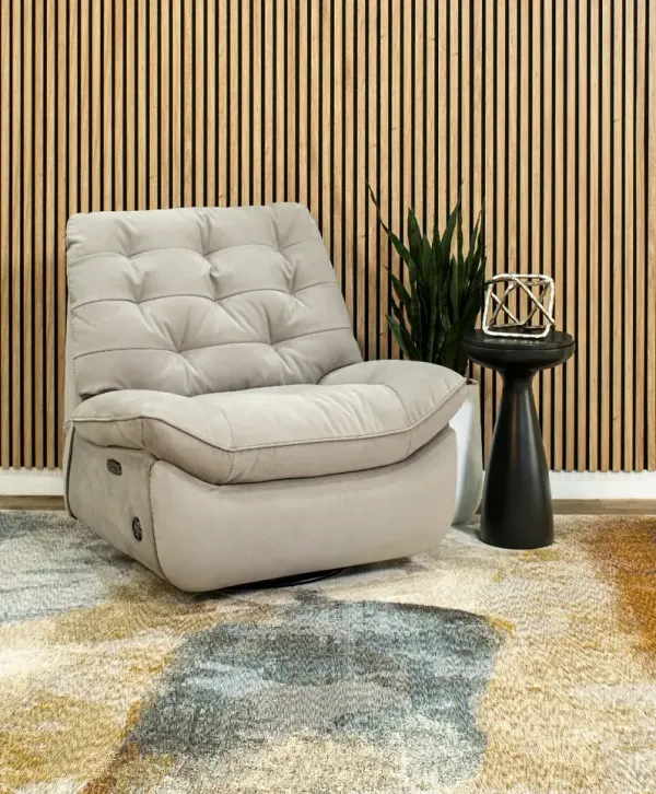 Chloe Light Gray Power Rocker Recliner