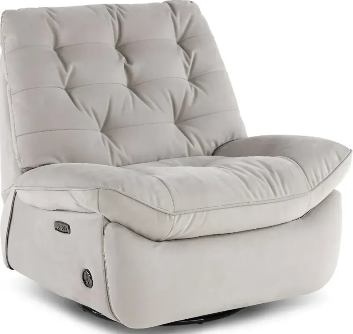 Chloe Light Gray Power Rocker Recliner