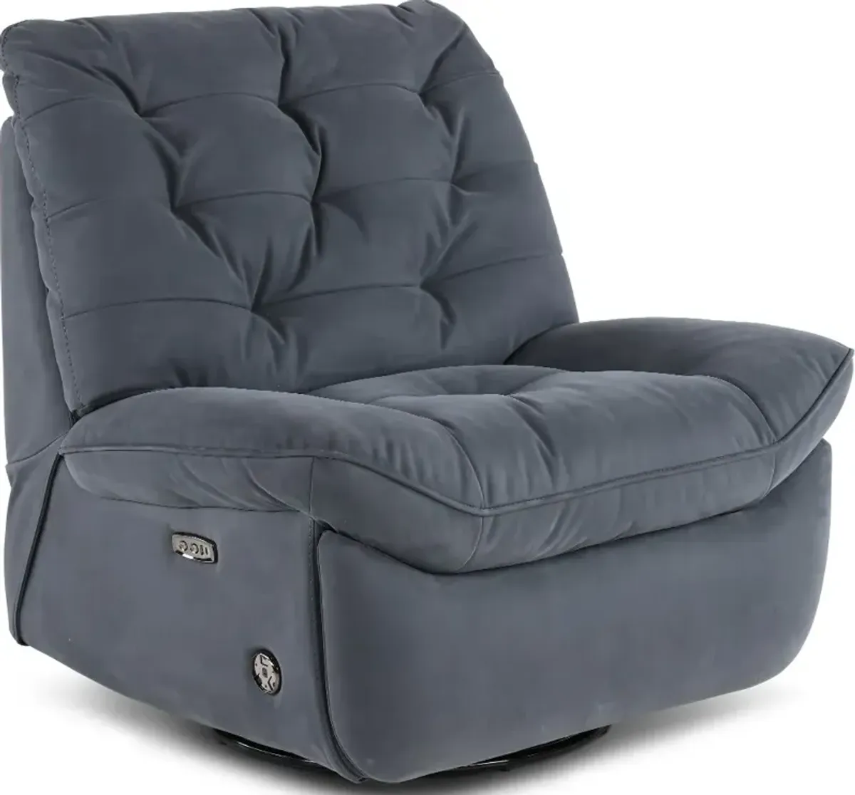 Chloe Steel Gray Power Rocker Recliner