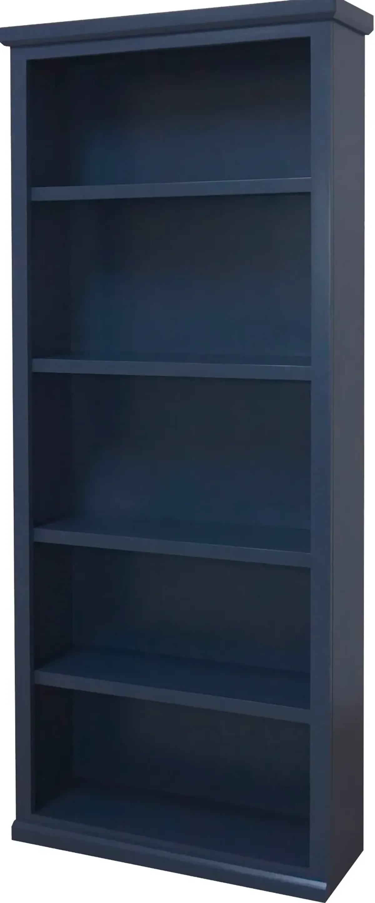 Elliott Blue 4-Shelf Bookcase