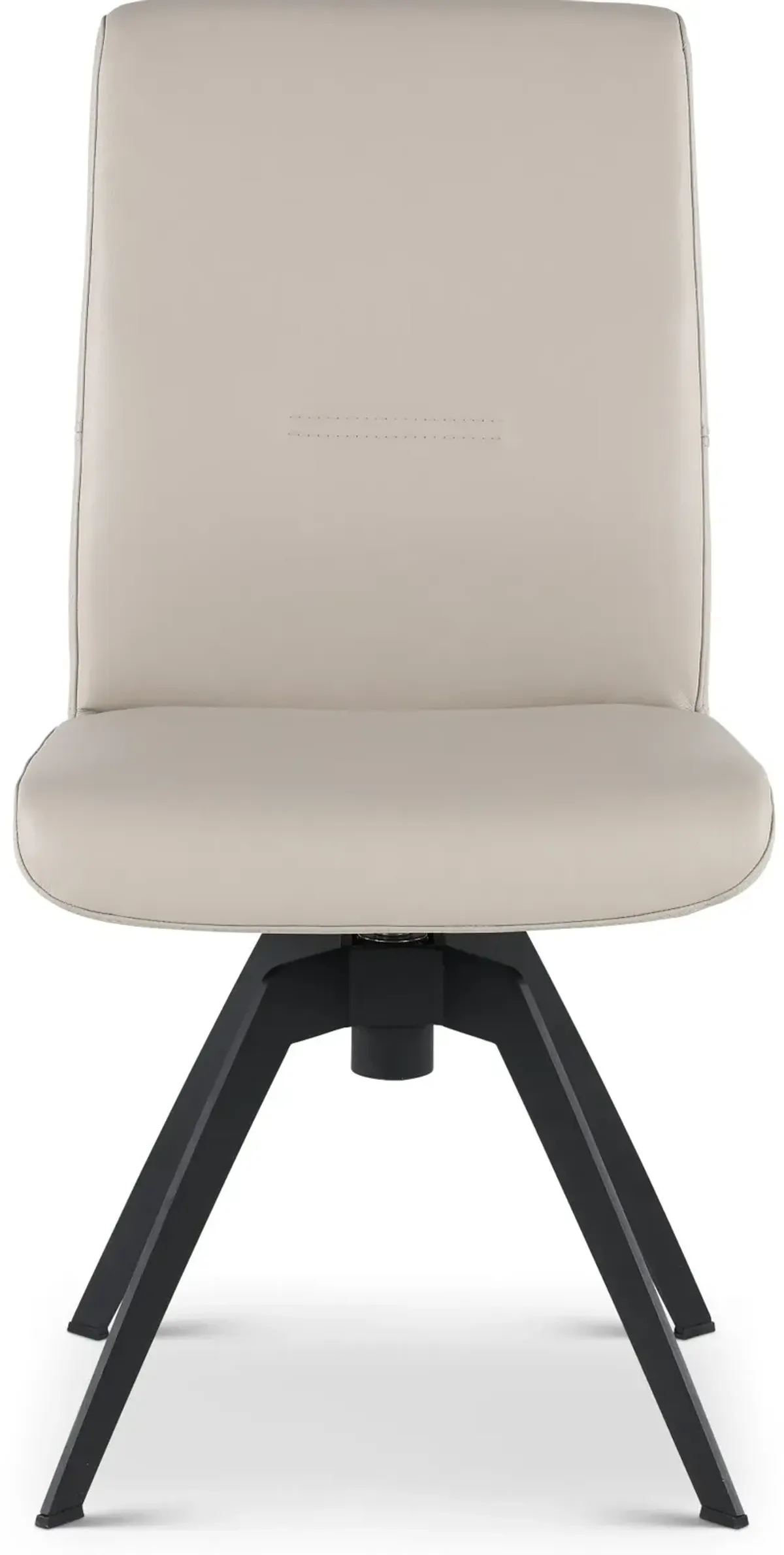 Hygge White Leather Swivel Dining Chair