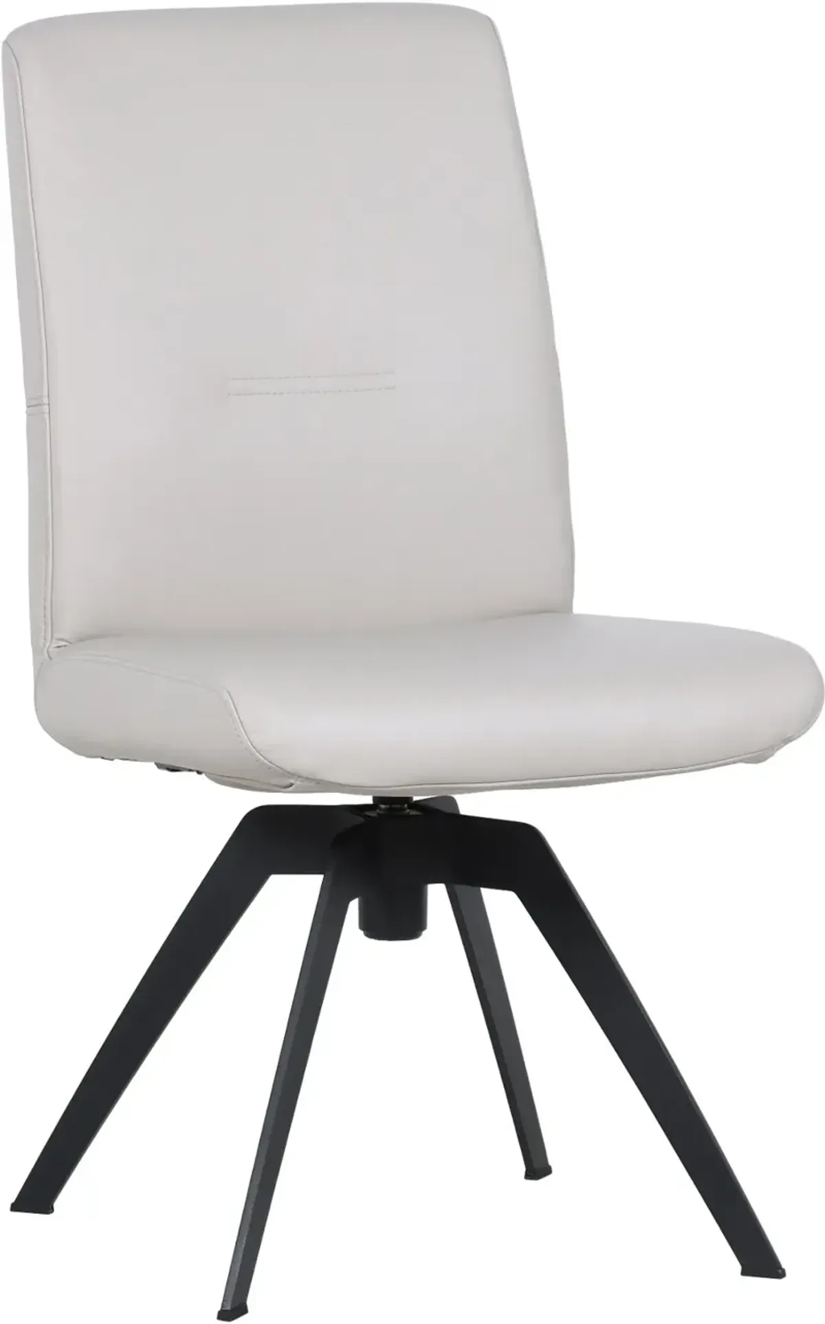 Hygge White Leather Swivel Dining Chair