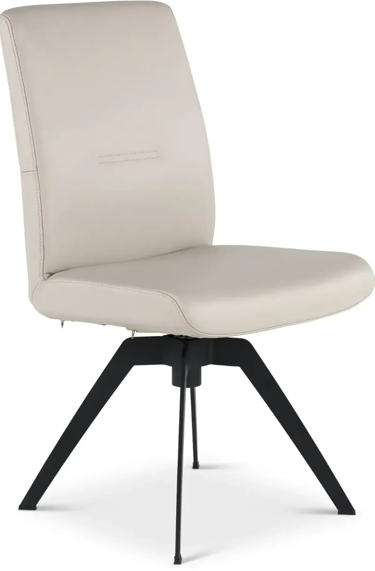Hygge White Leather Swivel Dining Chair