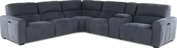Uptown Steel Gray 6 Piece Power Reclining Sectional